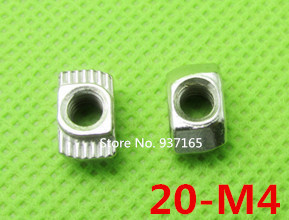 T nut Hammer Head Fasten M4 Connector Nickel Plated for 20 series Slot Groove 6 CNC DIY ACCESSORIES
