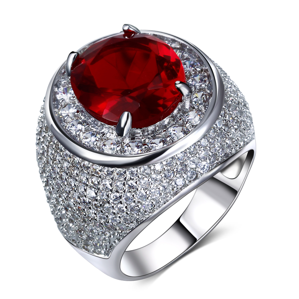 Very Nice Ring And Fast Shipping! 16 Rings With a Big Red Stone