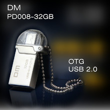 DM PD008 OTG USB 100% 32GB USB Flash Drives OTG Smartphone Pen Drive Micro USB Metal waterproof USB Stick Free shipping