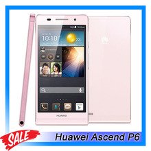3G Original Huawei Ascend P6 8GBROM + 2GBRAM Hi3620 Quad Core 1.6GHz 4.7”Android 4.2 Smartphone GSM & WCDMA Dual Camera