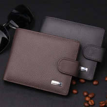 2015 New 100 Genuine Leather Wallet High quality fashion hasp purse men Wholesale Leather men Wallets