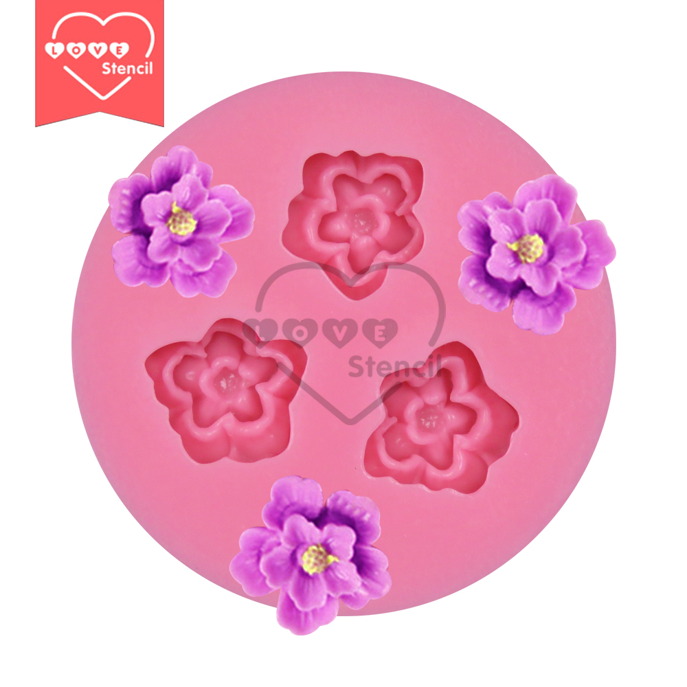 Cozy Flower Cake Silicone Mold,Sugarcraft Silicone Mold ...