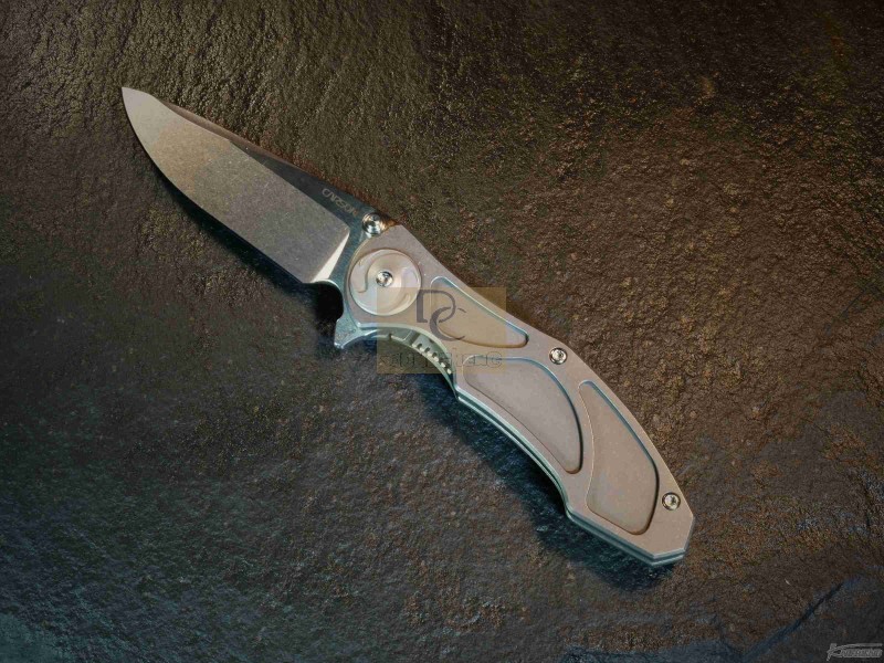 Carson Exorcist Folding knife TC4 Titanium handle M390 blade 61 5HRC ball bearing washer Survival Outdoor