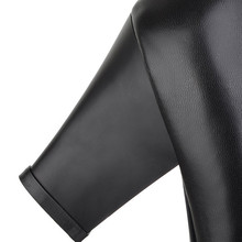 spring summer elegant women shoes thick high heels women pumps pu leather female work black white