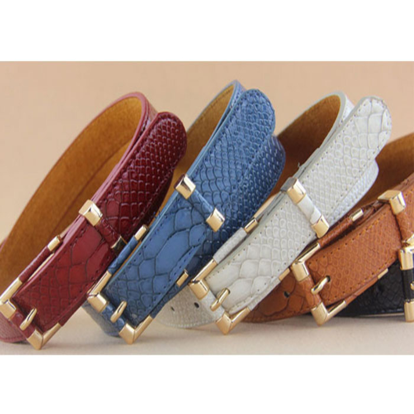 Brand New fashion Female leather belt crocodile pattern grain waistband belts for women cinto feminino Free
