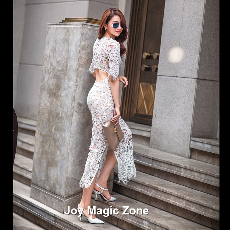 Free shipping L364 new arrival summer sexy lace women's dress, high quality slim one piece full dress, o-neck long dress