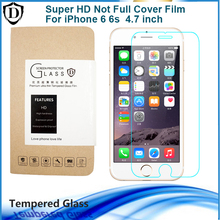 Not Full Cover Tempered Glass Film For iPhone 6 6S 4.7 inch Screen Protector Perfect Match case Toughened glass for iphone 6s