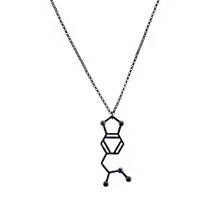 Serotonin Molecules, Happy hormone Pendant science dopamine molecule chemical structure formula maxi necklace Jewelry For women