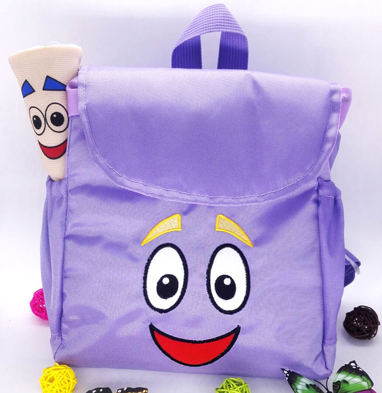 Dora Backpack Purple Plush Girls Preschool The Explorer Rescue Bag