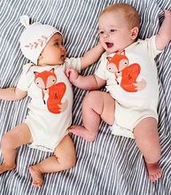 New Baby Boys Girls Cute Fox Triangle Bodysuit Playsuit Outfits Clothing