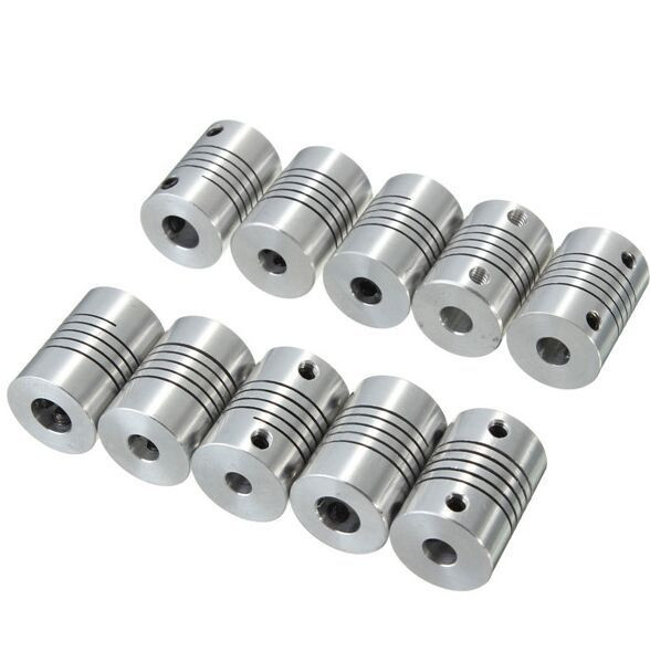 Description Picture 5 of item100pcs/lot, NEW 8x10 mm Aluminium Tight Flexible Shaft Coupling CNC Stepper Motor Coupler Connector Router D19 L25