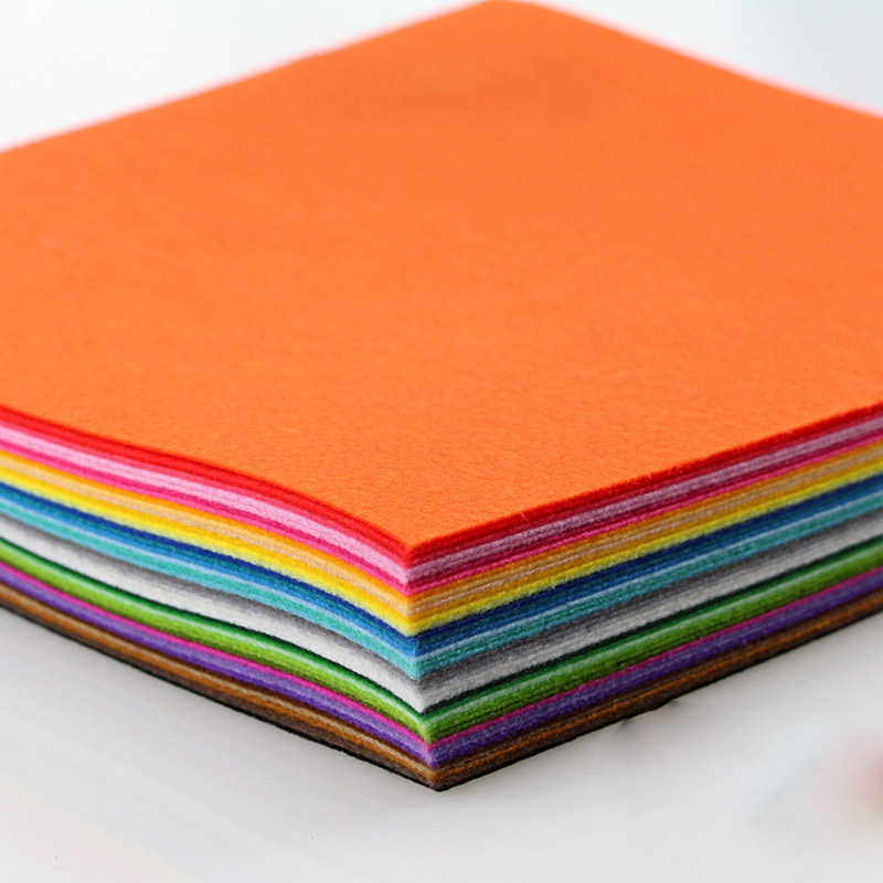 Handmade Craft Ideas For Kids Part - 42: 30X30cm Solid Color Thick 1mm Felt Fabric Handmade Sewing DIY Patchwork Cloth Material Kid Christmas Gift