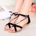 2017 new fashion summer wedges shoes for women sandals beading bohemia sandals women shoes