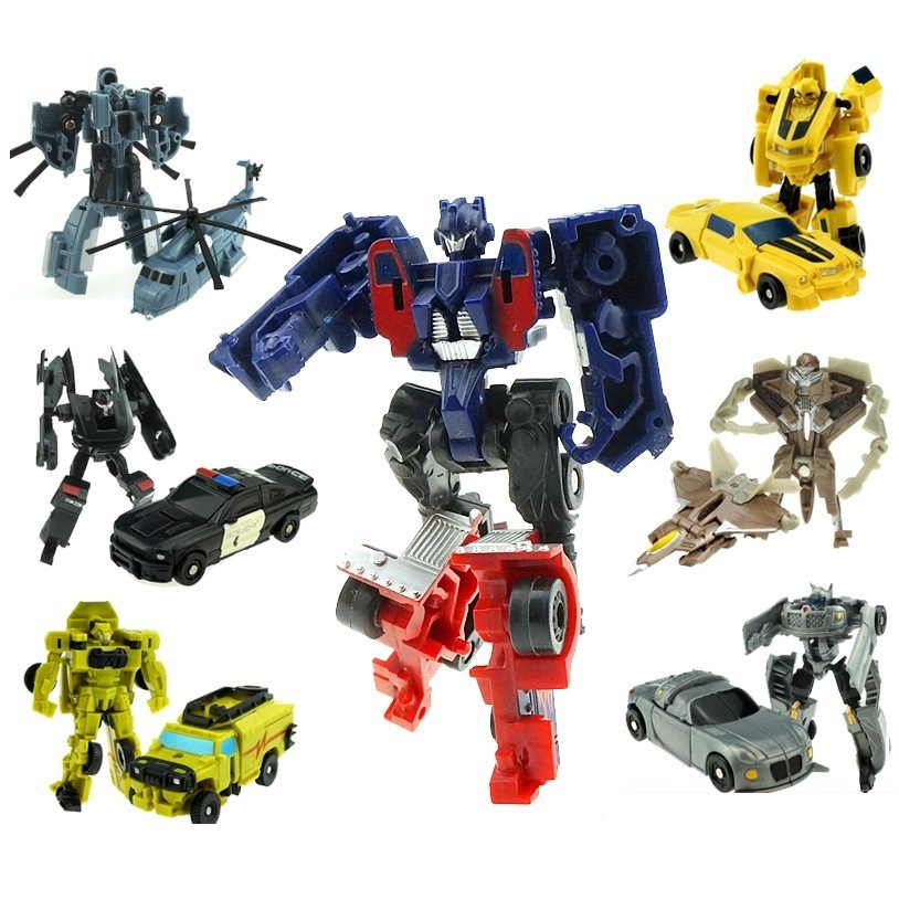 Transformation Autobot 7 Styles Robot Vehicle Optimus Prime Bumblebee Boys Kids Action Figures 8cm/3 Minifigure Toy Gift