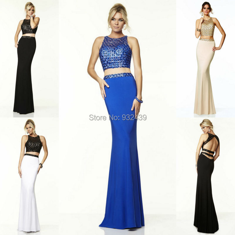 Royal-Blue-Gold-Two-Piece-Prom-Dresses-Sheath-Black-And-White-Dress ...