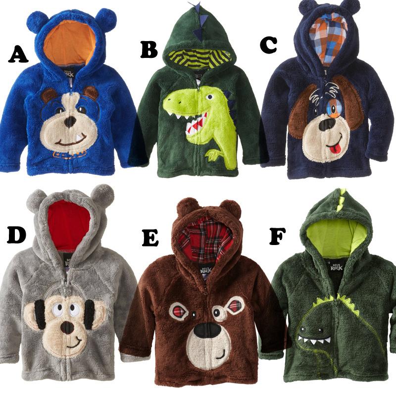 hot sale 2015 children s clothing boys girls Dinosaur Hoodie Fleece cartoon dog kids sweaters jackets