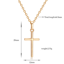 Cross Necklace Women Men Jewelry Wholesale Trendy 2 Colors 925 Sterling Silver 18K Real Gold Plated