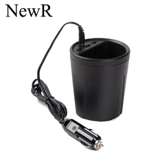 New Brand 3 Port USB Cup Car Charger 2.4A with Intelligent cigarette lighter Charging for iPad iPhone 5 5S Free shipping