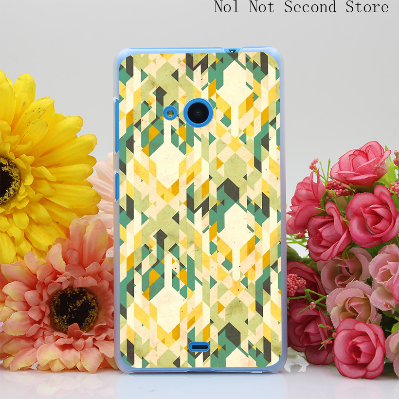 1304Q Des Integrated font b Tartan b font Pattern Hard Case Transparent Cover for Microsoft Nokia