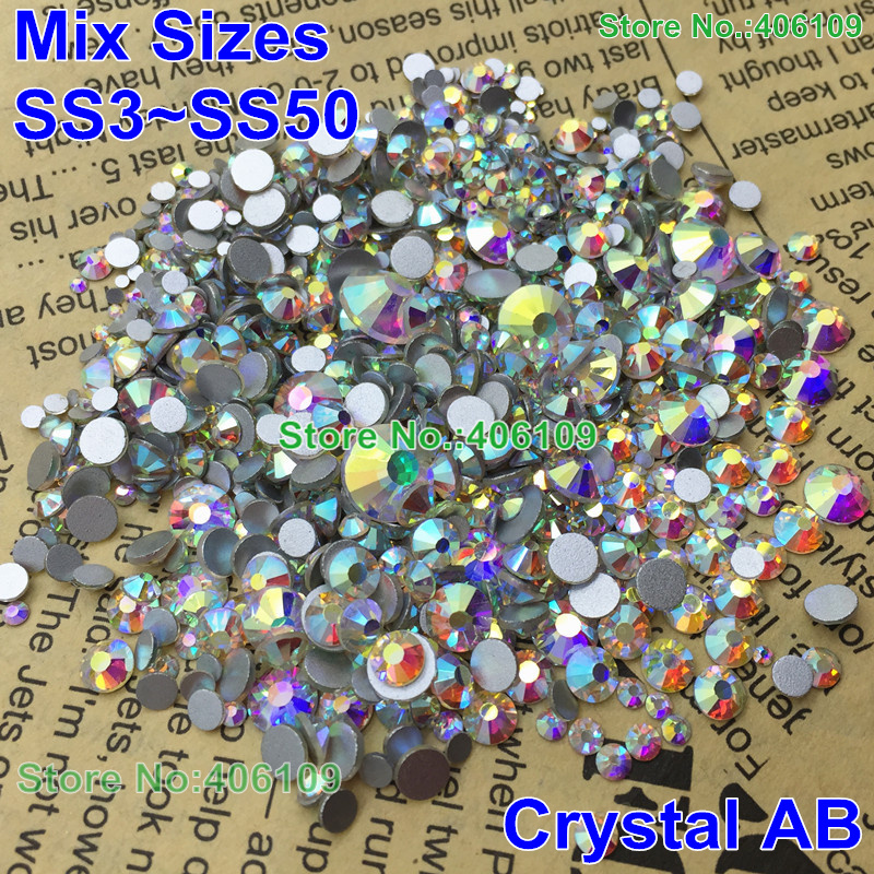   Mix  ( ss3-ss50 )   AB    3D   Flatback 