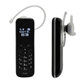 BM50 0 66 mini mobile phone magic voice bluetooth dialer earphone Headset sim card dial call