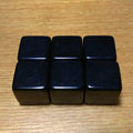 Free shipping Exclusive NEW 6pcs 14mm black blank dice 6 sided D6 dice for board game