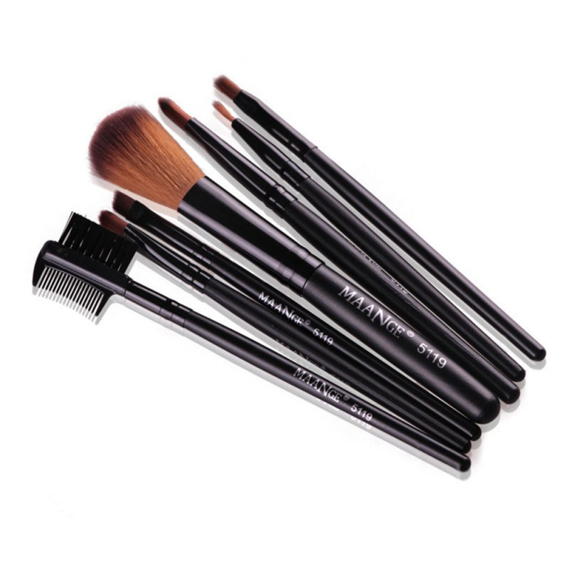 Hot Professional Goat Hair 7Pcs font b Makeup b font Brush Set Tools font b Cosmetic