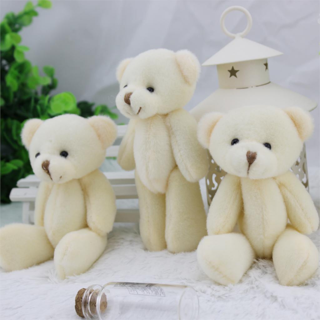 12cm Cute Mini Joint Bear Plush Toys Stuffed Dolls Pendant GiftGK 