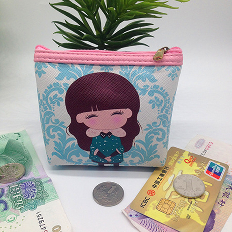 Kawaii  Fashion Girl Cartoon Key Coins Zero Wallet Coin Purses Lovely Children Cards Bag Kids Wallets 20Kinds