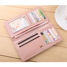 2015 Hot Fashion Sweet Umbrella Women Wallet Long Purse 12 Cards Holder Protector 8 Colors to