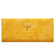 Women Wallets Fashion Trends Multi-card Wallet Lady Long Purse Matte Nubuck Leather Umbrella Pattern