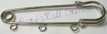Iron Kilt Pins, Platinum, 75mm, Hole: 3mm