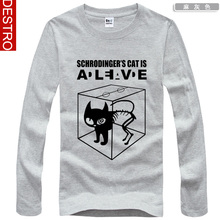 The BIG BANG THEORY Sheldon Cooper Schrodinger ‘s Cat T-shirt Tee In 2014 the new free shipping