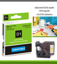 compatible DYMO d1 label tapes D1 label cassette 45010 S0720500 DYMO 12mm dymo label 1/2” X23′