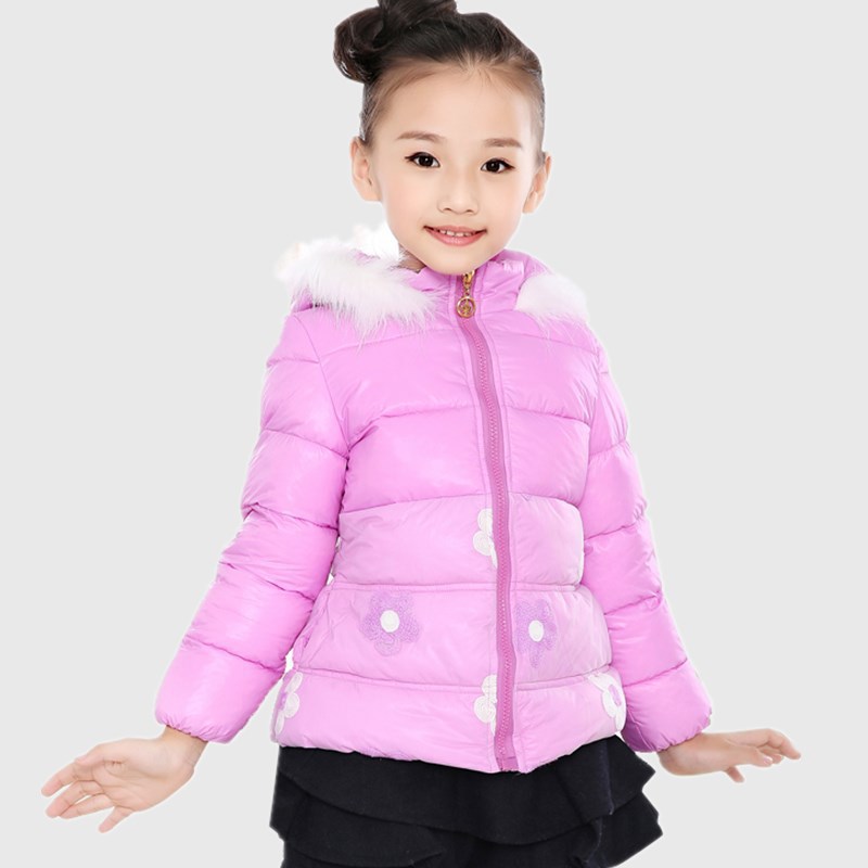 Children Outerwear Warm Windproof Winter Hooded Baby Girls Down Coats Child Down Jackets Kids Clothes For 2-6T