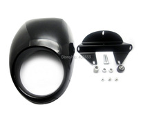 For Harley Sportster Dyna Front Headlight Fairing Mask with Hardware Black