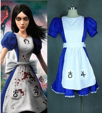 Free UPS Shipping Alice: Madness Returns Alice Cosplay Costume Maid Costume Halloween Costume