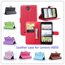 Lenovo A850 case,New arrival Litch Pattern Leather cover case For Lenovo A850 850 Flip Cover Mobile Phone Bags Cover Case