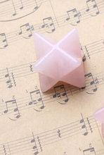 A Natural pink crystal merkaba satellite Decoration (0601)