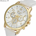 Fashion watch women relogio feminino Unisex Casual Geneva Leather Quartz Analog Wrist Watch Men Watches Clock
