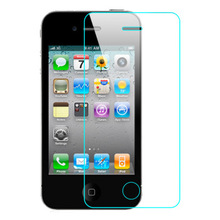4 pcs/lot 0.3mm Tempered Glass for iPhone 4/4s 9H Hard 2.5D Arc Edge Round Border Front Screen Protector with Clean Tools