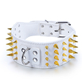 Gold Sharp Spiked Studded Pet Dog Collars for Small Medium Large Pitbull Pug Mastiff Staffy Boxer
