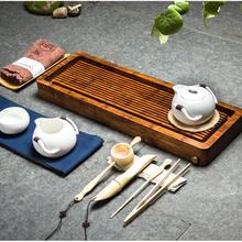 Bamboo gongfu tea tray single-floor drainage solid wood tea