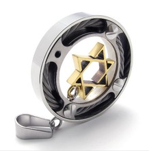 Punk rock accessories man lovers accessories Star of David pendant necklace free shipping 75462 75463