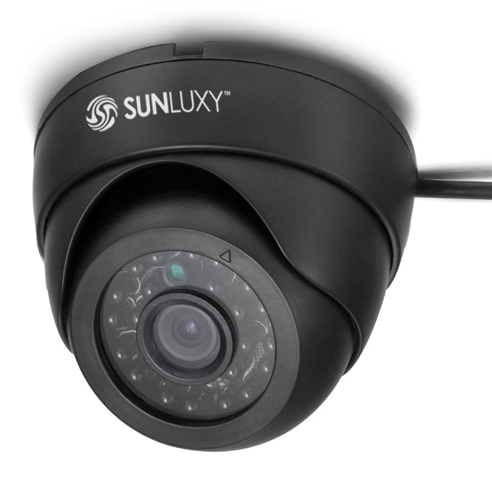 SUNLUXY NTSC 700TVL Dome Camera 1/4'' CMOS 24LED IR Night Vision CCTV Surveillance Camera Home