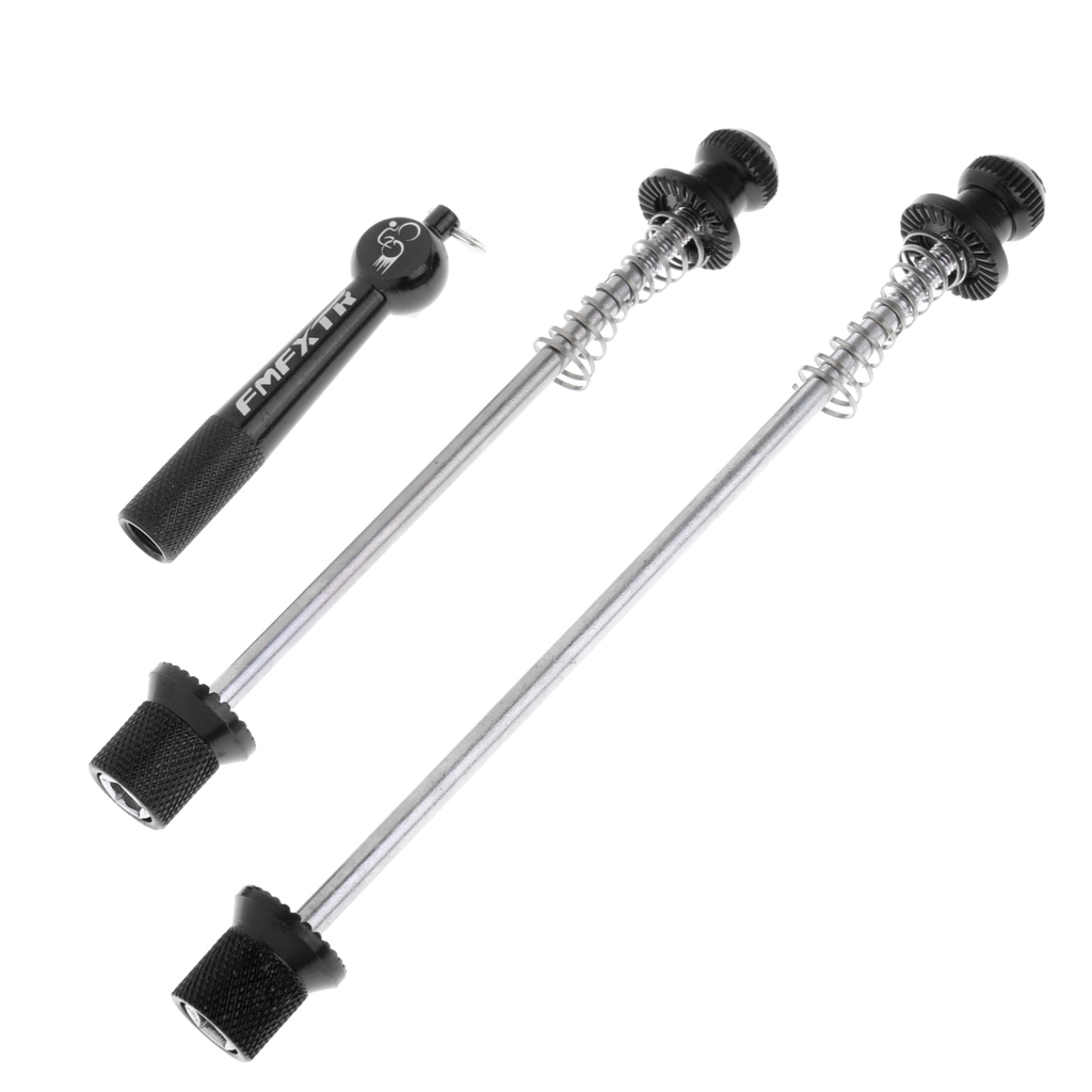 Description Picture 6 of itemAnti Theft Skewers Set Bicycle Wheel Hub Front and Rear Quick Release Skewers Lever Axle with Locking Keys 145/183mm 4 Colors