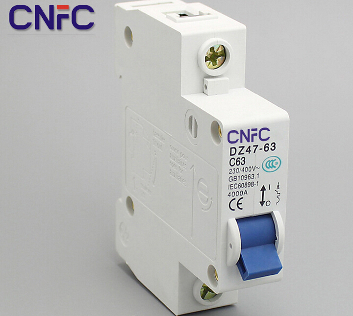 3PCS DZ47 1P 63A 230 400V 50 60HZ Miniature Circuit breaker DZ47 63 Overload protector