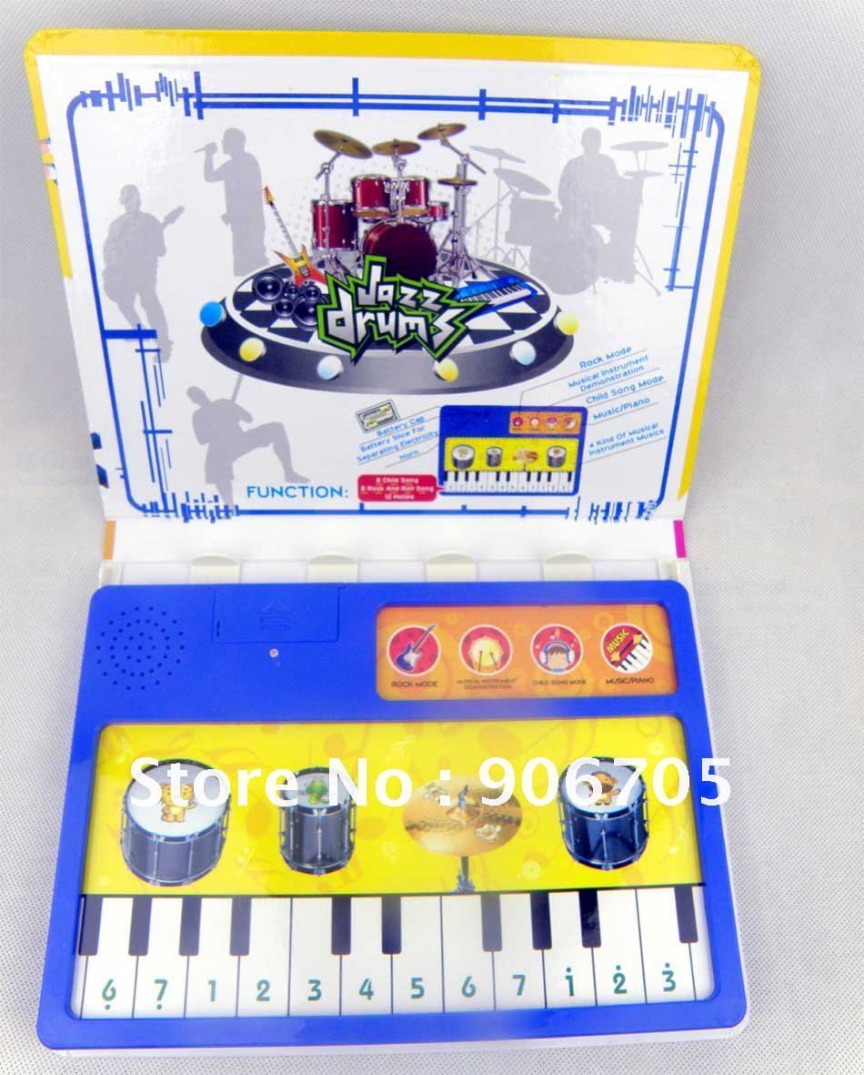 Free shipping-Wholesale Drum and Piano childrens books in english, musical book educational toys for kids,5PCS/lot