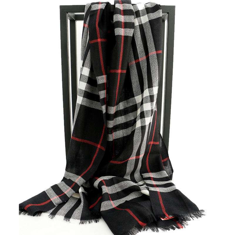100 Wool 65X220CM Long Scottish Plaid Winter Scarf for Men Women 2016 Autumn Luxury Brand Designer