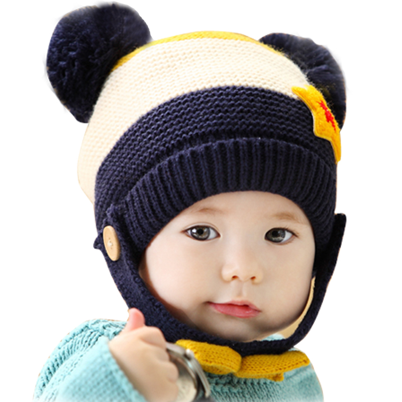 2015 popular baby warm autumn and winter wool cap ...